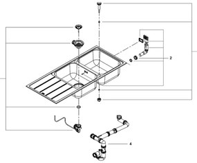 GROHE 31588SD1 - Chiuvetă K500 1160 × 500 mm inox