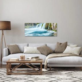 Tablou - Stânci și cascade (120x50 cm)