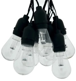Ghirlandă LED decorativă pentru exterior, 10 LED, 0,15 W, 230 V, 3,8 m, IP44, negru