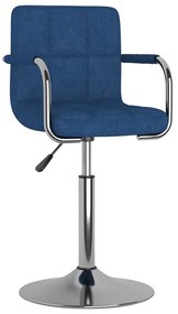 vidaXL Scaun de bucătărie, albastru, material textil