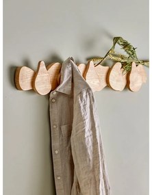 Cuier de perete în culoare naturală din lemn de arbore de cauciuc Ross – Bloomingville