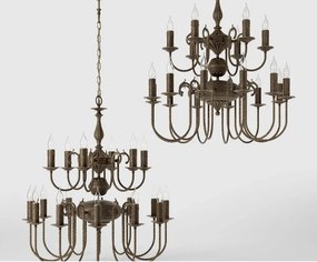 Candelabru 18 brate din alama stil clasic Petalo