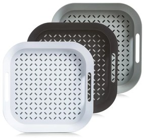 Tava pentru servire din plastic Try Alb, L34xl34xH4,3 cm
