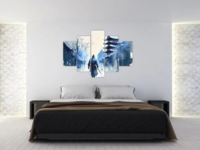 Tablou - Samurai, aquarel (150x105 cm)