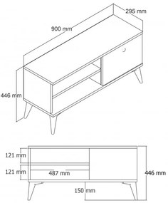 Comoda TV Retro 1554