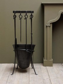 Set mare unelte pentru semineu " Black Iron "