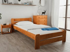 Pat de o persoana Laura 90x200 cm, arin Saltele: Cu saltele Somnia 18 cm, Somiera pat: Cu lamele drepte