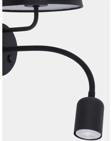 Lampă de perete MAJA 1xE27/15W/230V + 1xGU10/10W/230V neagră