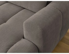 Colțar taupe extensibil/cu spațiu de depozitare (cu colț pe partea stângă/cu șezlong) Fuji – Bobochic Paris