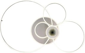 Globo 68278-36 - Plafonieră LED dimabilă BELTRAN LED/36W/230V argintie + telecomandă