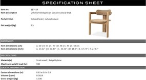 Scaun pentru exterior, design LUX, Donato