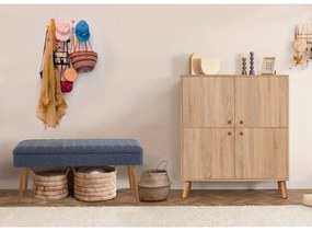 Mobilier pentru hol Maluxe 200 (Stejar sonoma + Albastru închis). 1089082