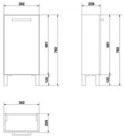 Set complet baie cu mobilier si vas de wc suspendat Cersanit