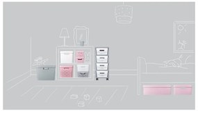 Etajeră pe roți gri din plastic 29,5x65,5 cm Infinity – Curver