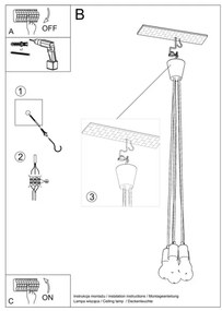 Lustră pe lanț DIEGO 5xE27/60W/230V verde