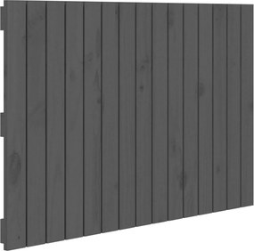 vidaXL Tăblie de pat pentru perete, gri, 95,5x3x60 cm, lemn masiv pin