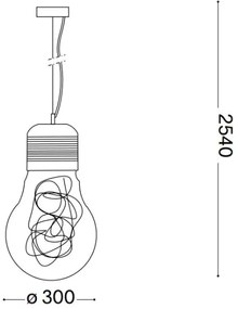 Ideal lux - Lampa suspendata 1xE27/70W/230V