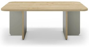 Măsuță de cafea verde-deschis/în culoare naturală cu blat cu aspect de lemn de stejar 56x100 cm Hillary – Marckeric