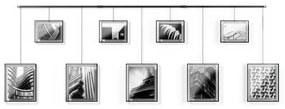 Rame negre de agățat 9 buc. din metal 223x77,5 cm Exhibit – Umbra