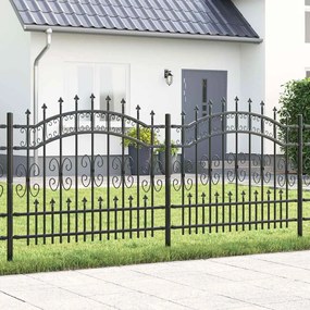 vidaXL Gard de Grădină Gri 140 cm Oțel vopsit în pulbere