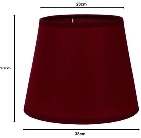 Duolla - Abajur pentru lampă de podea CLASSIC L E27 pr. 38 cm vișiniu