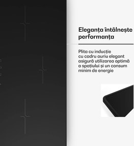 Klarstein Plită cu inducție Velaire îngustă, elegantă, minimalistă, puternică, 3 zone de gătit, 5500 W, 80 cm