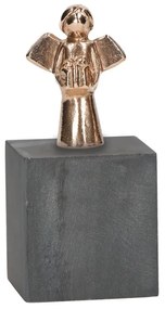 Statueta bronz "Ingeras cu dar" pe suport piatra