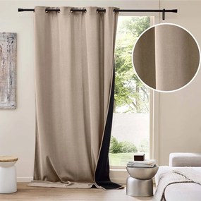 Draperie maro termoizolantă din catifea reiată 140x260 cm Madison – douceur d'intérieur