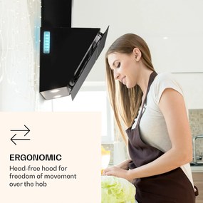 Klarstein Alina 60 Smart, hota, 60 cm, 600 m³/h, iluminare LED, față din sticlă