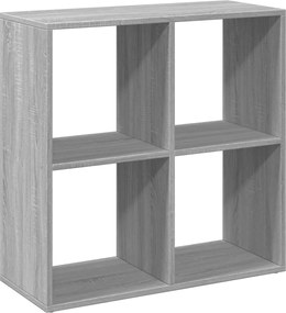 vidaXL Bibliotecă/separator cameră gri sonoma 69,5x29x69,5 cm lemn