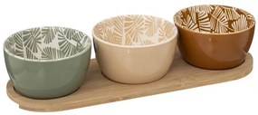 Set aperitiv Rivi, ceramica, bambus, 30 x 10 x H 6 cm