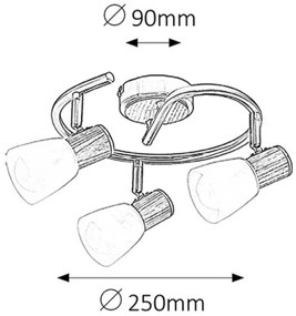 Rabalux 6488 - Lampă spot GAVIN 3xE14/40W