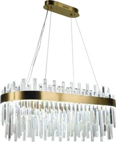 Lustră LED dimabilă pe cablu LED/100W/230V 3000-6500K auriu + telecomandă