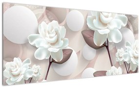 Tablou - Flori de trandafir (120x50 cm)