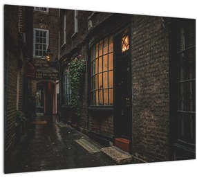Tablou pe sticlă -Strada din Londra (70x50 cm)