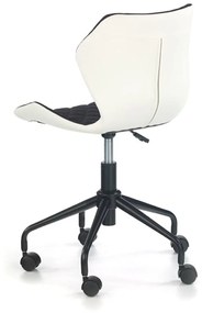 Scaun birou Matrix alb/negru - H 78-88 cm
