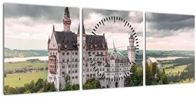 Tablou - Castelul pe stânci (cu ceas) (90x30 cm)