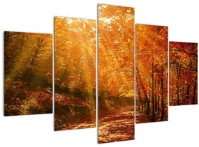 Tablou cu pădurea în toamnă (150x105 cm)