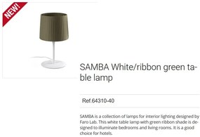 Veioza / Lampa de masa moderna design elegant SAMBA alb/verde 64310-40