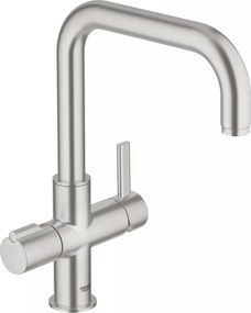Baterie bucatarie Grohe Red Duo crom periat Supersteel monocomanda