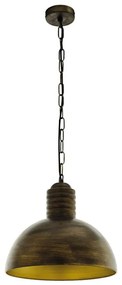 Eglo 79442 - Lustră suspendată pe lanț GOLDING 1xE27/60W/230V patină
