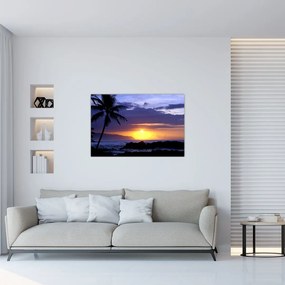 Tablou cu apus de soare deasupra mării (90x60 cm)