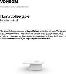 Masuta de cafea exterior / interior design modern premium MOMA COFFEE TABLE 45115A Vondom