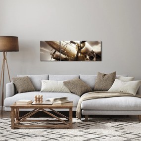 Tablou - Avion (cu ceas) (90x30 cm)