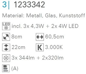 Plafoniera LED moderna cu 3 spoturi directionabile Ibiza 1233342 NV