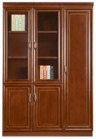 Dulap vitrina birou , nuc, 120cm, HDF, B-1208D