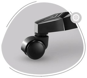Scaun gaming pentru copii Rover 6 (negru + multicolor) (cu iluminat LED). 1087549