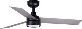 Lustra LED cu Ventilator tavan si telecomanda CRUISER TEK S negru/aluminiu 4000K