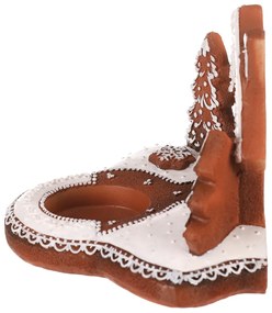 Sfeșnic Perníkový domeček, poliresin, 11 cm