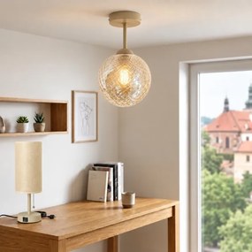 BRILAGI - lustru aplicat LED R GLASS 1xE27/60W/230V Ø 17 cm bej/bej fumuriu